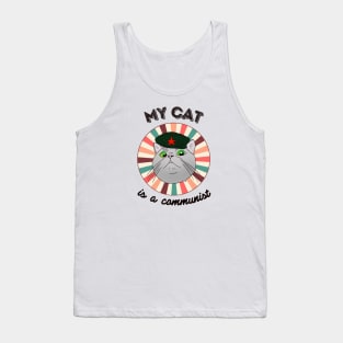 My cat is a communist - a funny Che Guevara cat Tank Top